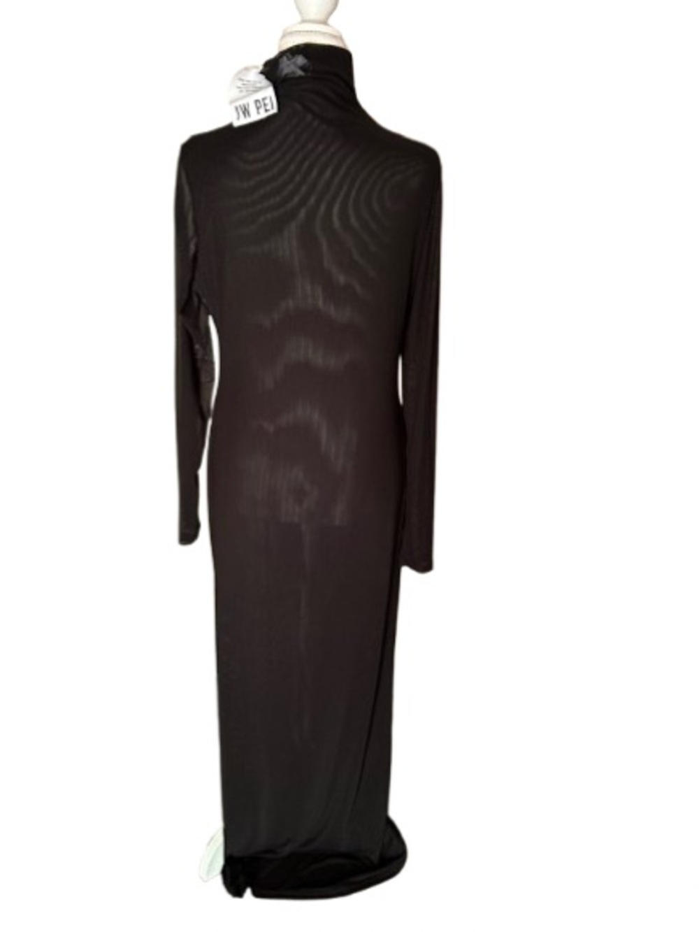 NWT Mesh Sheer JW PEI Dress Size 10 Medium Large Maxi Modern New Black Designer - Picture 10 of 16
